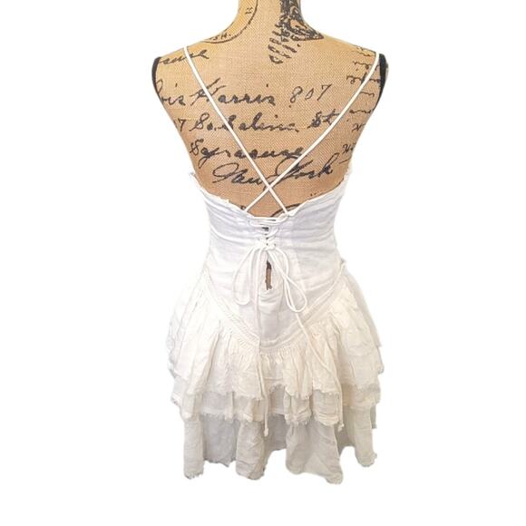 Urban Outfitters Kimchi Blue Medium Desi Strappy Drop Waist Mini Dress - Picture 7 of 10